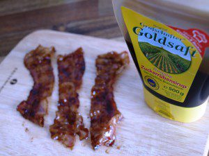 Double Wagyu-Cheeseburger mit Candybacon